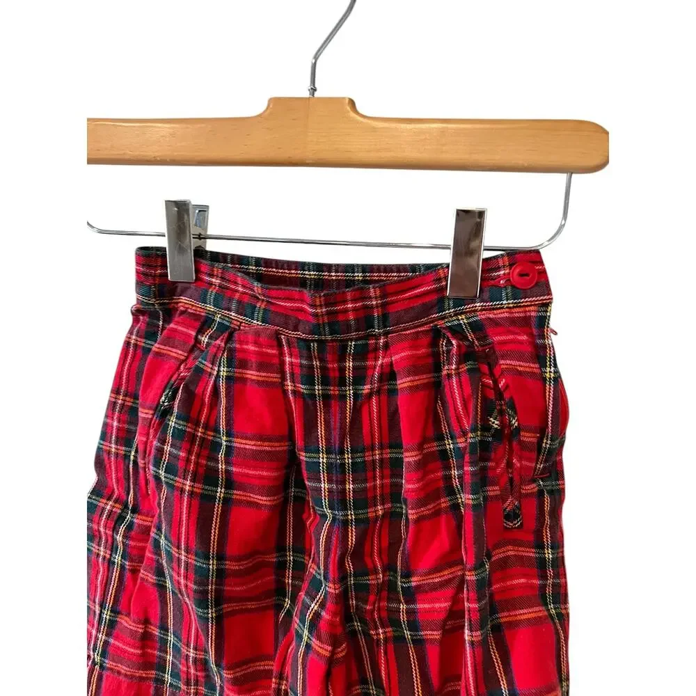 Vintage Gap Kids Holiday Tartan Plaid Shorts XS 4/5